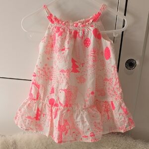 GAP Pink and White Baby Dress